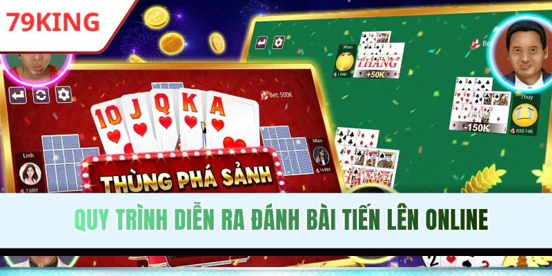 Quy trình diễn ra đánh bài Tiến Lên online